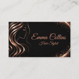 Elegant Hair Salon Business Card Visitekaartje