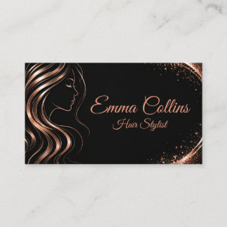 Elegant Hair Salon Business Card Visitekaartje