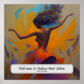  Elegant Hair Salon Custom Name Poster (Voorkant)