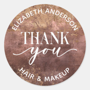Elegant Hair Salon Dank u wel Typografie Ronde Sticker