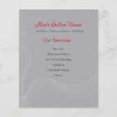 Elegant Hair Salon Flyer –  diensten (Achterkant)