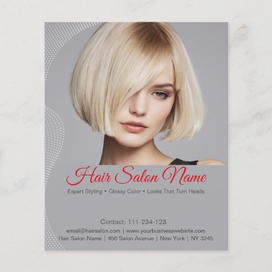 Elegant Hair Salon Flyer –  diensten (Voorkant)