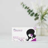 Elegant Hair Salon w/Benoemingsdatum Afsprakenkaartje (Staand voorkant)