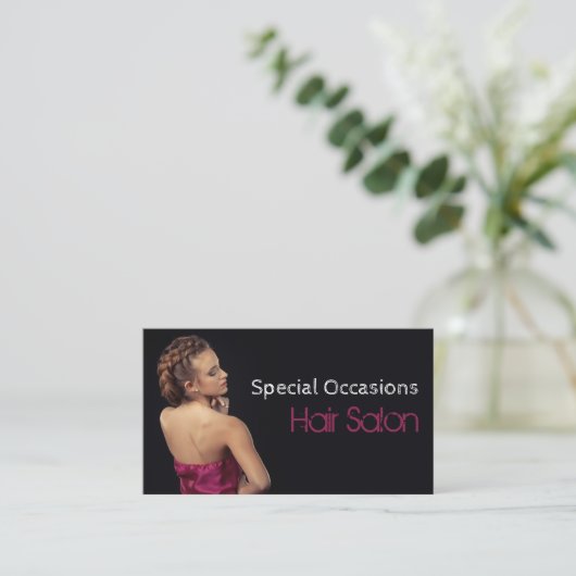 Elegant Hair Style, Hair Stylist, Hair Salon Visitekaartje (Staand voorkant)