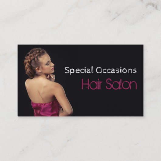 Elegant Hair Style, Hair Stylist, Hair Salon Visitekaartje (Voorkant)