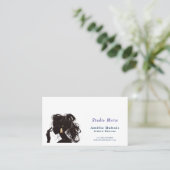 Elegant Hair Stylist Studio Moire QR Code Visitekaartje (Staand voorkant)