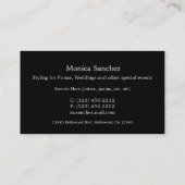 Elegant Hair Stylist Visitekaartjes (Achterkant)