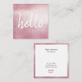 Elegant Hallo EventPlanner Square Visitekaartje (Voorkant / Achterkant)