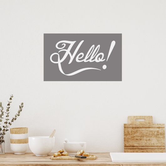 Elegant Hallo Poster (Keuken)