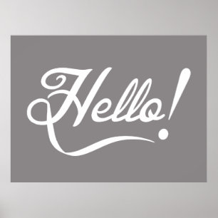 Elegant Hallo Poster