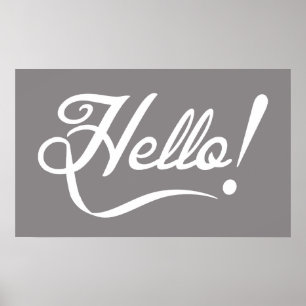 Elegant Hallo Poster