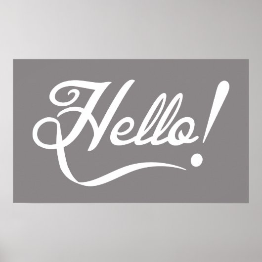 Elegant Hallo Poster (Voorkant)