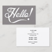 Elegant Hallo Visitekaartje (Voorkant / Achterkant)