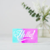 Elegant Hallo Waterverf Visitekaartje (Staand voorkant)