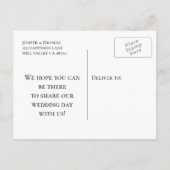 Elegant halloween bruiloft, behalve het date brief aankondigingskaart (Achterkant)