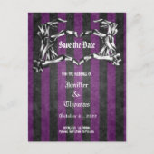 Elegant halloween bruiloft, behalve het date brief aankondigingskaart (Voorkant)