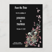 Elegant halloween bruiloft, behalve het date brief aankondigingskaart (Voorkant)