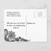 Elegant halloween bruiloft, behalve het date brief aankondigingskaart (Achterkant)