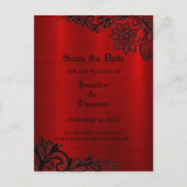 Elegant halloween bruiloft, behalve het date brief aankondigingskaart (Voorkant)