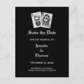 Elegant halloween bruiloft, behalve het date brief aankondigingskaart (Voorkant)