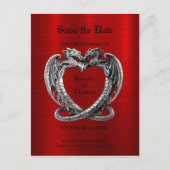 Elegant halloween bruiloft, behalve het date brief aankondigingskaart (Voorkant)