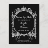 Elegant halloween bruiloft, behalve het date brief aankondigingskaart (Voorkant)