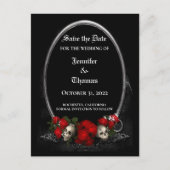 Elegant halloween bruiloft, behalve het date brief aankondigingskaart (Voorkant)