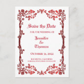 Elegant halloween bruiloft, behalve het date brief aankondigingskaart (Voorkant)