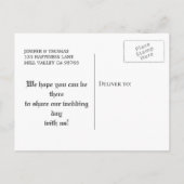 Elegant halloween bruiloft, behalve het date brief aankondigingskaart (Achterkant)