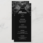 Elegant Halloween bruiloft menu (Voorkant / Achterkant)