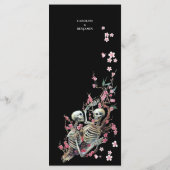 Elegant Halloween bruiloft menu (Achterkant)