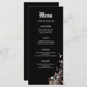 Elegant Halloween bruiloft menu (Voorkant / Achterkant)