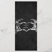 Elegant Halloween bruiloft menu (Achterkant)