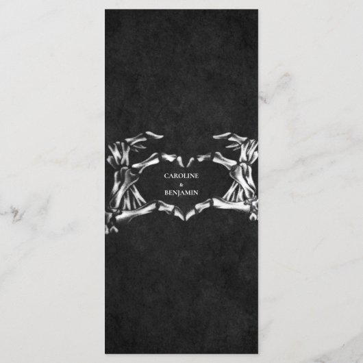 Elegant Halloween bruiloft menu (Achterkant)