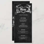 Elegant Halloween bruiloft menu (Voorkant / Achterkant)