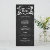 Elegant Halloween bruiloft menu (Staand voorkant)