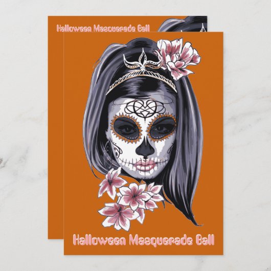 elegant halloween cinco de mayo sugar skull 2 (Voorkant / Achterkant)