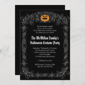 Elegant Halloween Costume Party Invitation Kaart (Voorkant / Achterkant)