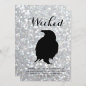 Elegant Halloween Costume Party - Raven Sparkles Kaart (Voorkant / Achterkant)