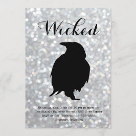 Elegant Halloween Costume Party - Raven Sparkles Kaart