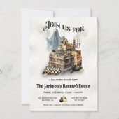 Elegant Halloween Diner Party Kaart (Voorkant)