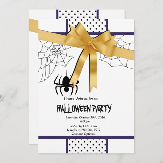 elegant Halloween feest Kaart (Voorkant / Achterkant)