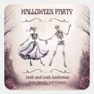 Elegant Halloween-feest Persoonlijk Vierkante Sticker