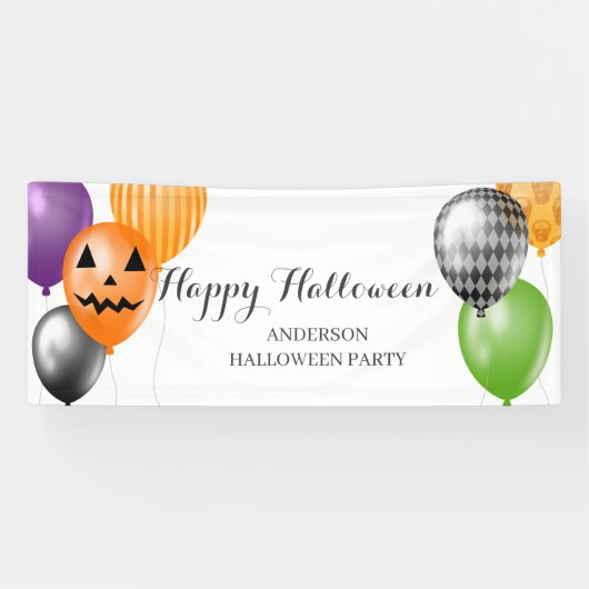 Elegant Halloween-feest Spandoek (Horizontaal)