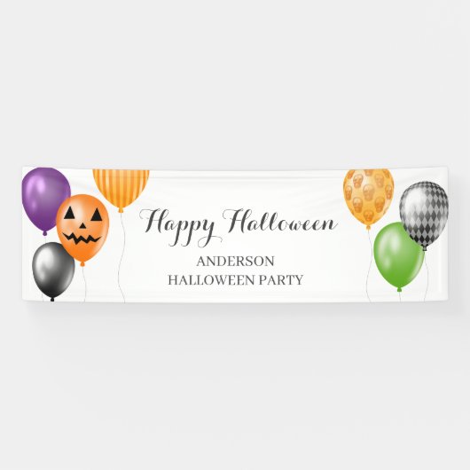 Elegant Halloween-feest Spandoek (Horizontaal)