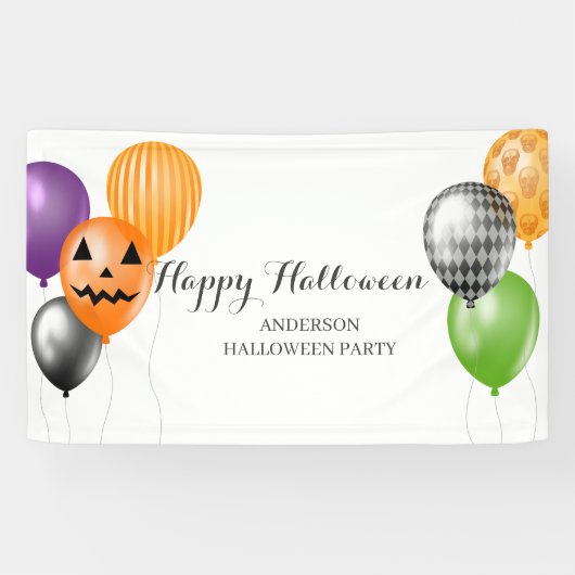 Elegant Halloween-feest Spandoek (Horizontaal)