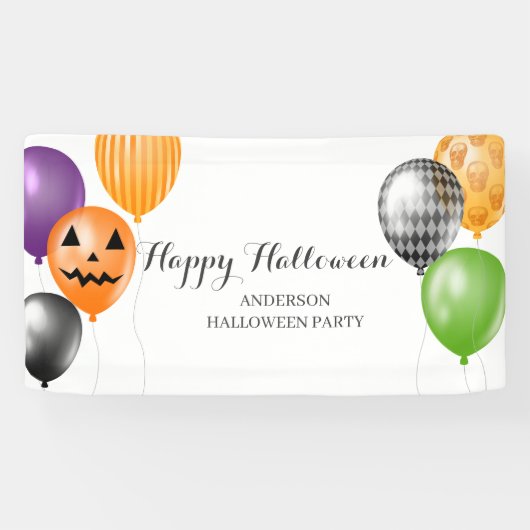Elegant Halloween-feest Spandoek (Horizontaal)