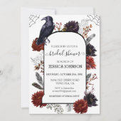 Elegant Halloween Floral Boho Vrijgezellenfeest Kaart (Voorkant)