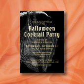 Elegant Halloween Gold Foil cocktail Party Folie Uitnodiging