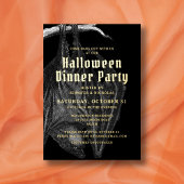 Elegant Halloween Gold Foil Dinner Party Folie Uitnodiging